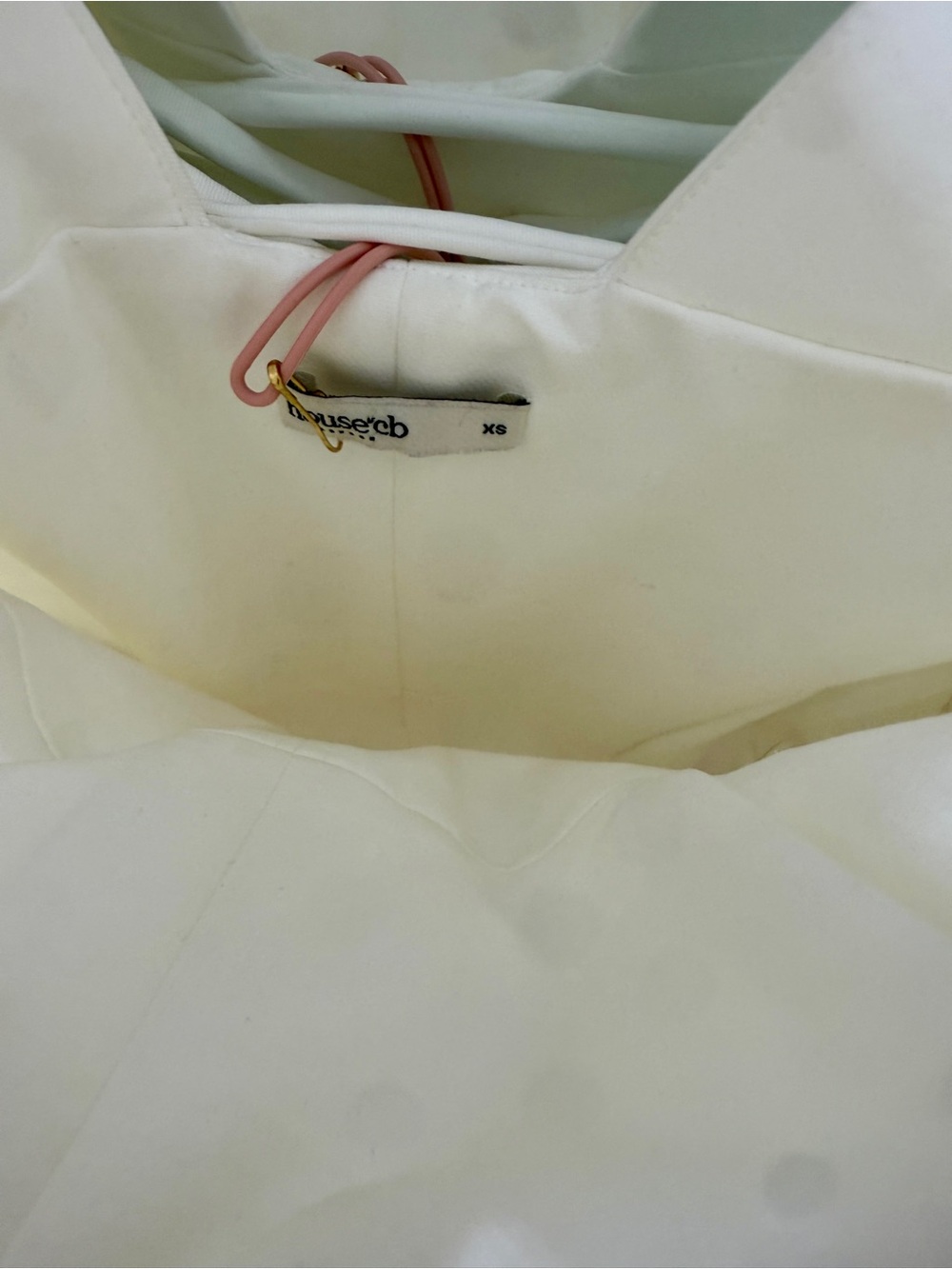 HOUSE OF CB 'Raisa' White Square Neck Twill Midi Dress NWOT - Picture 4 of 5